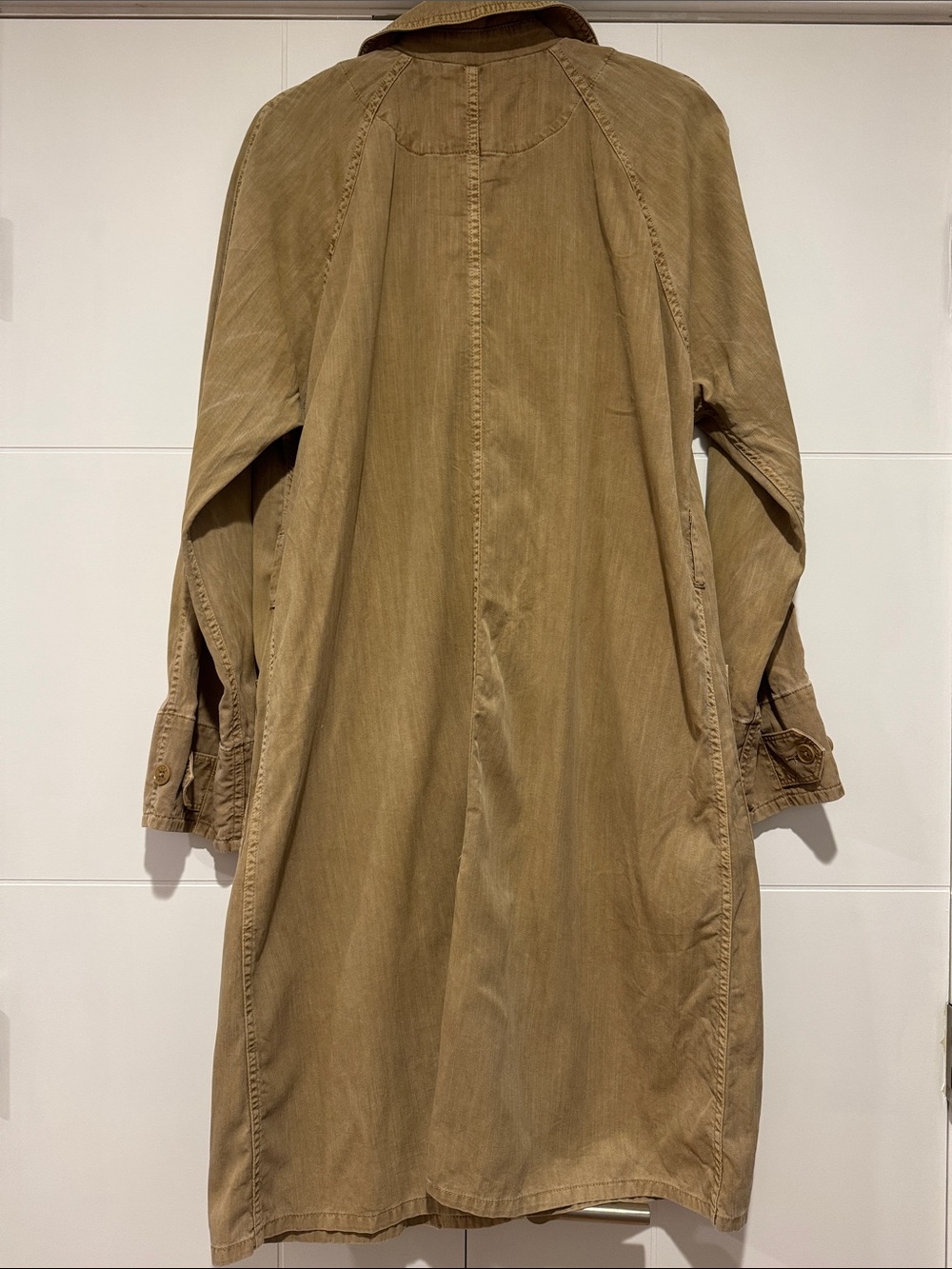 Aritzia Wilfred Free Camel Tan Lightweight Drapey Duster Jacket Coat | MED - Picture 3 of 8
